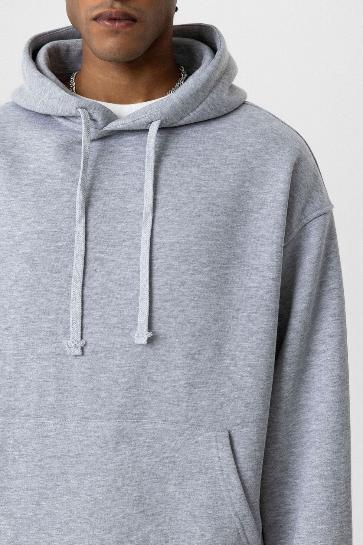 Basic Oversized Hooded Sweatshirt with Pockets