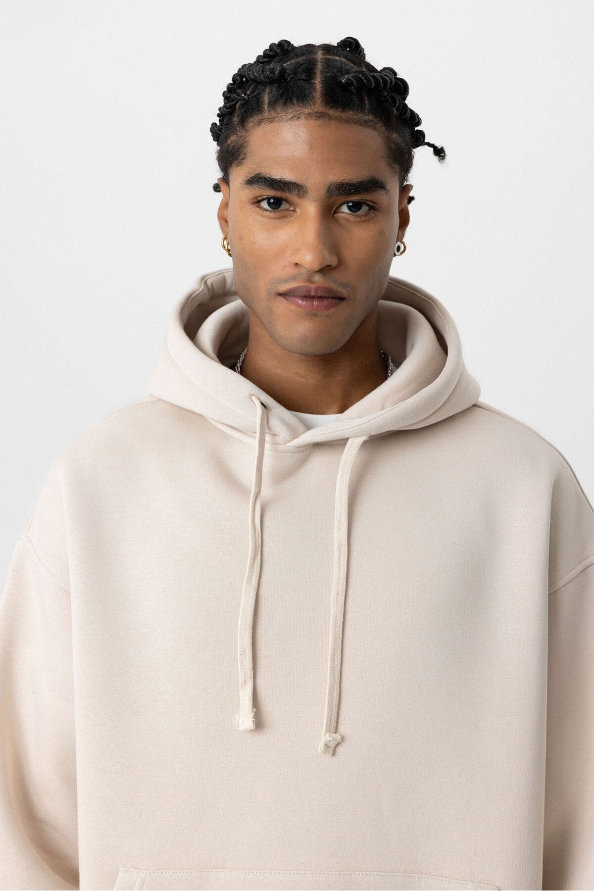 Basic Oversized Hooded Sweatshirt with Pockets