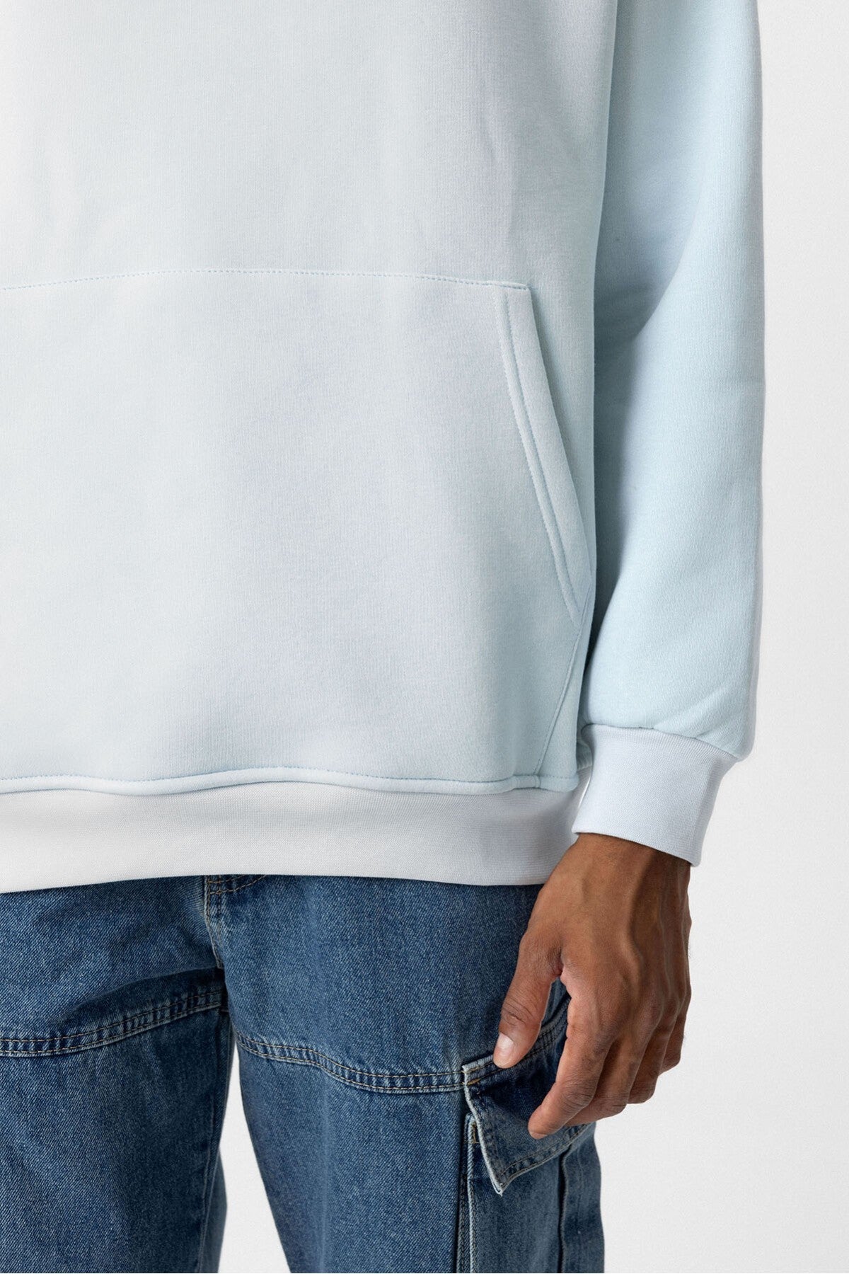 Basic Oversized Hooded Sweatshirt with Pockets