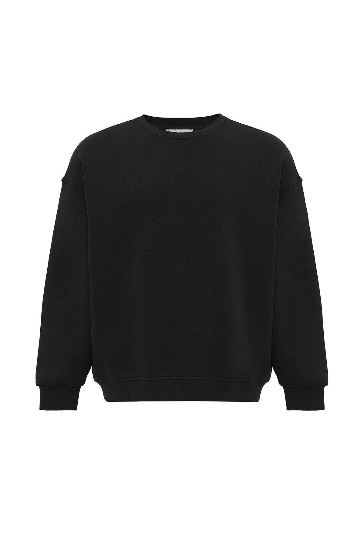 Basic Oversized Crew-Neck Sweatshirt