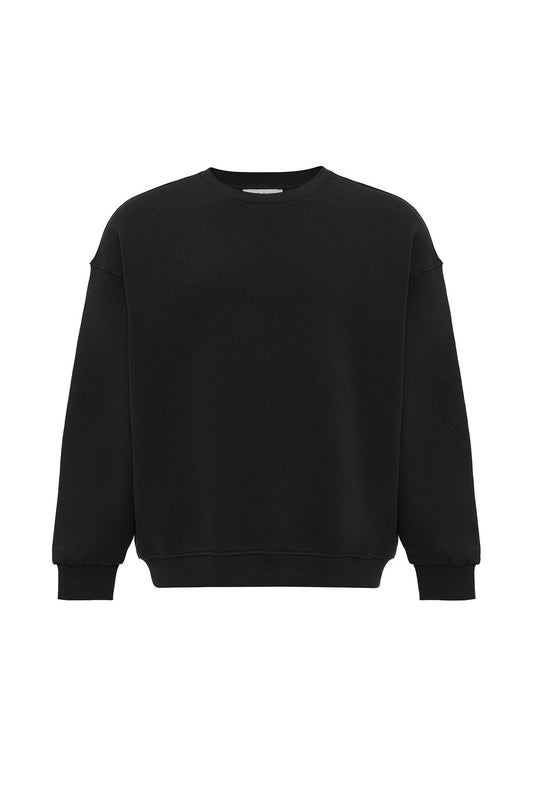 Basic Oversized Crew-Neck Sweatshirt