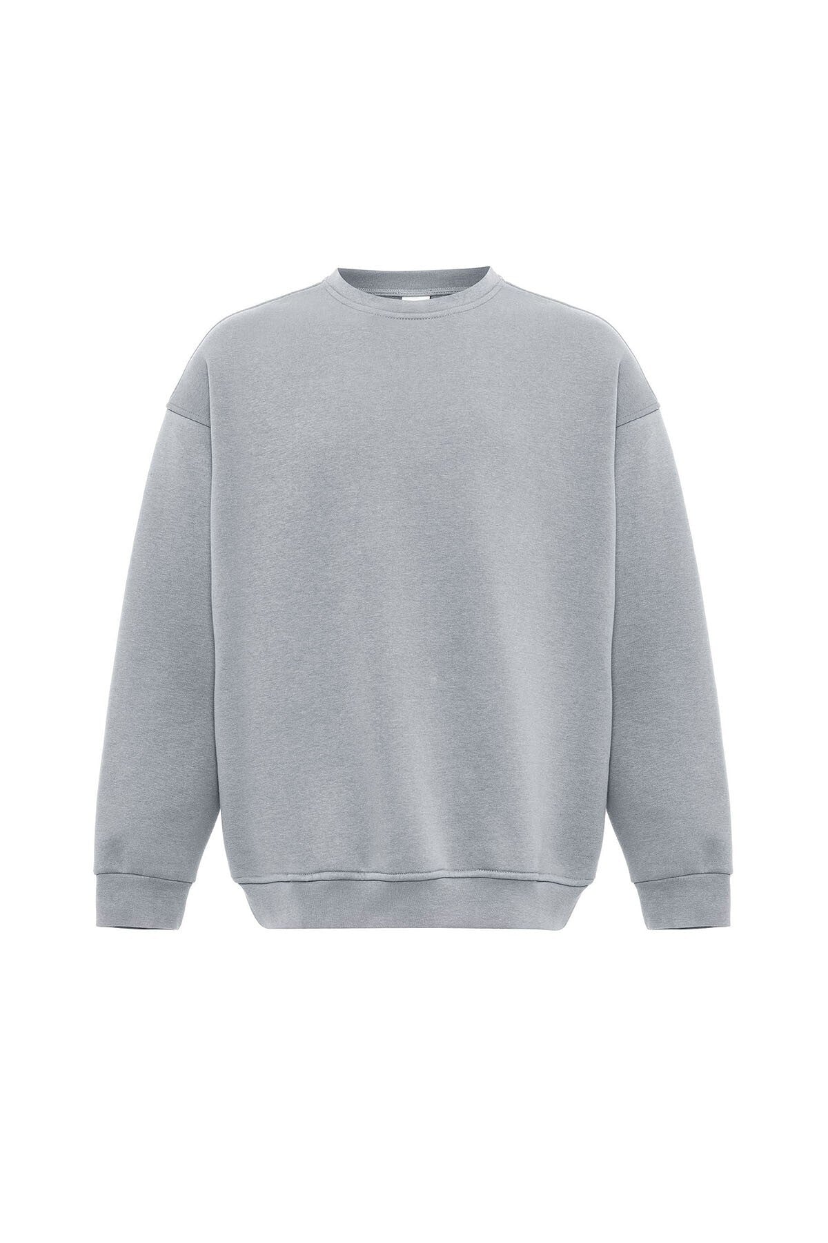 Basic Oversized Crew-Neck Sweatshirt