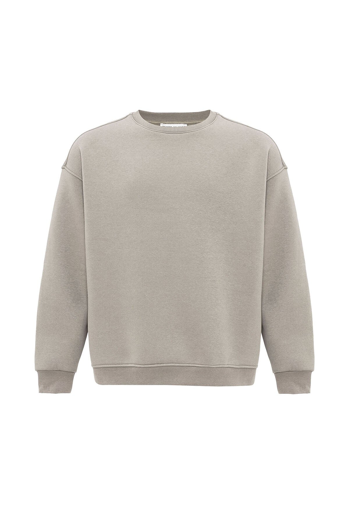 Basic Oversized Crew-Neck Sweatshirt
