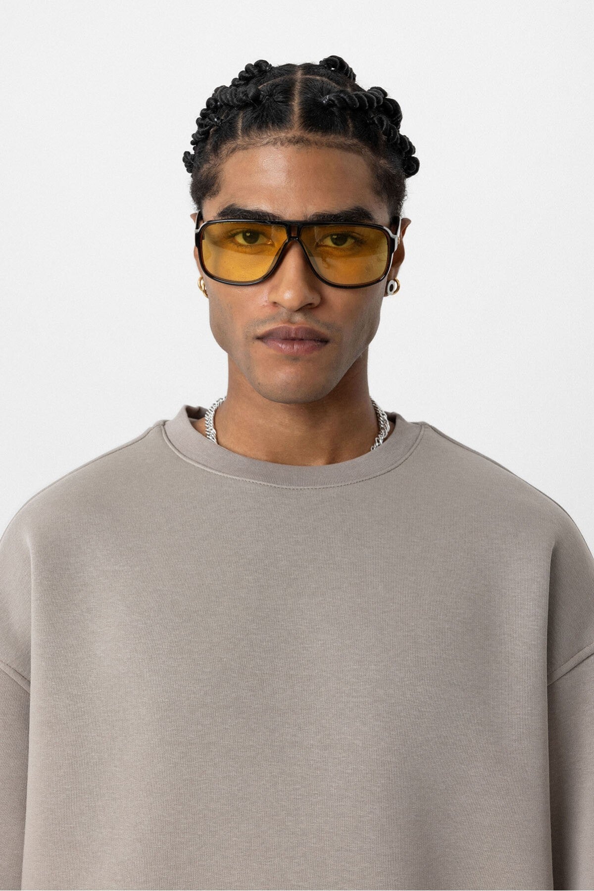 Basic Oversized Crew-Neck Sweatshirt