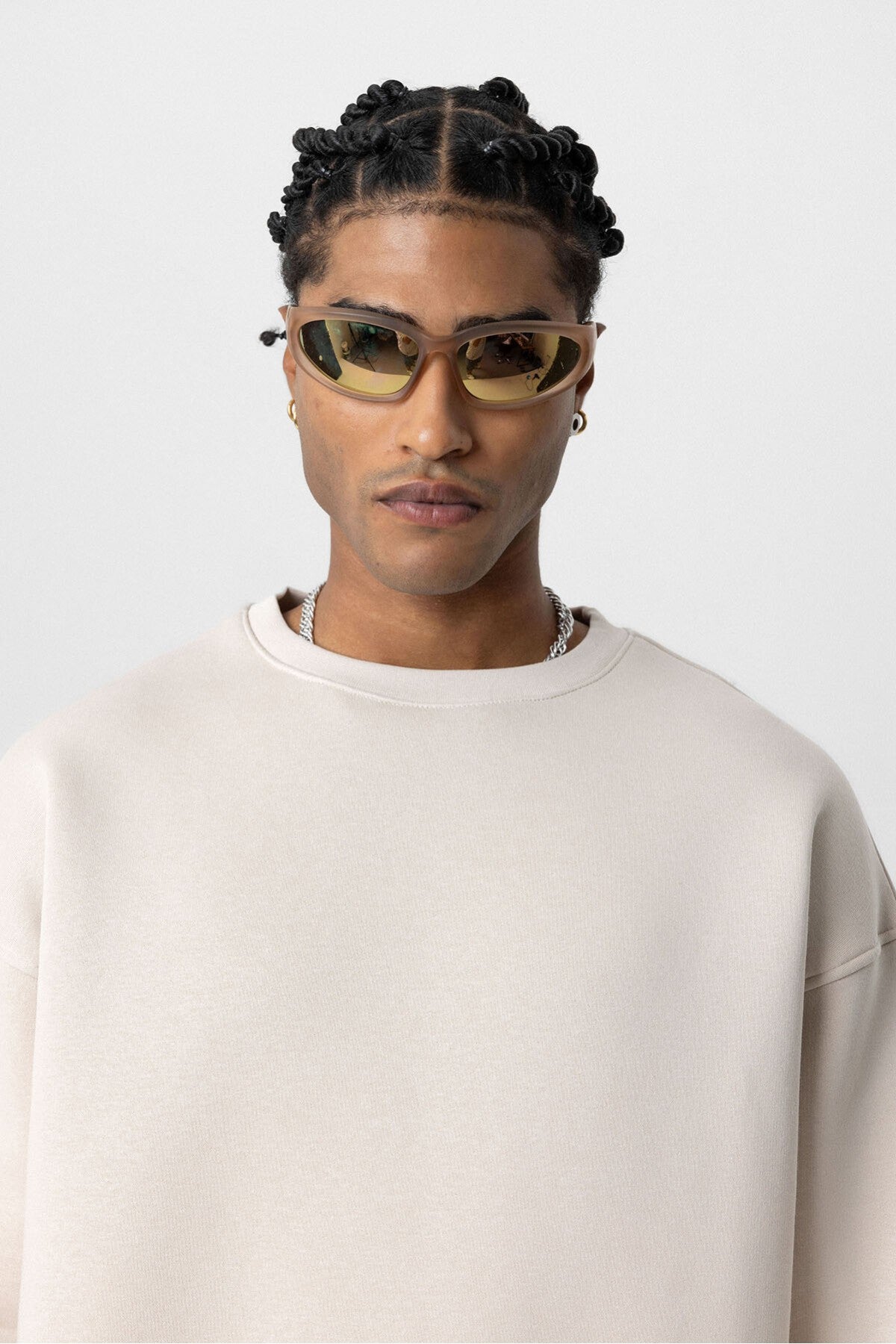 Basic Oversized Crew-Neck Sweatshirt