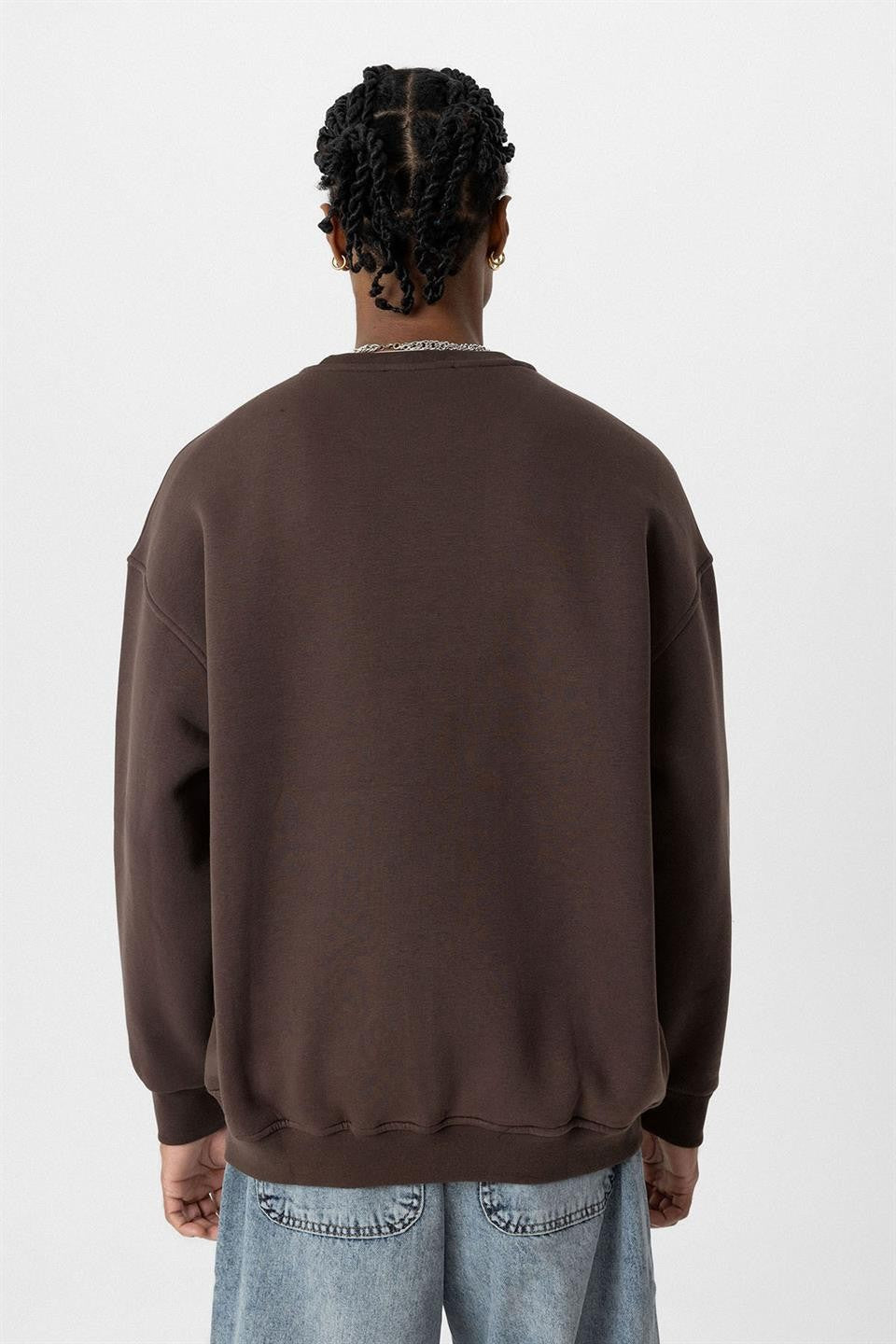Basic Oversized Crew-Neck Sweatshirt