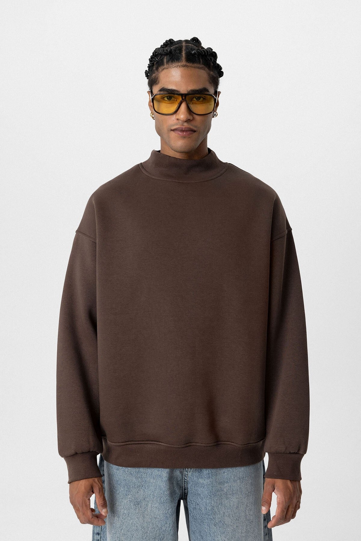 Basic Oversized Crew-Neck Sweatshirt