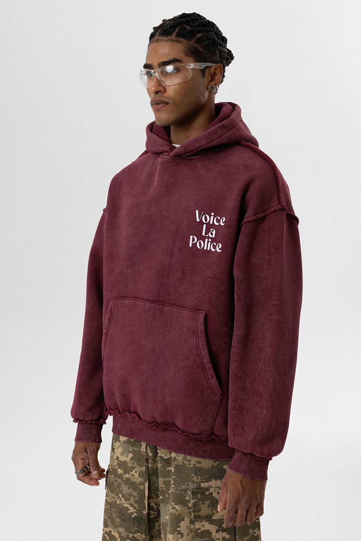 Oversized Hooded Sweatshirt with Back Print V10-06