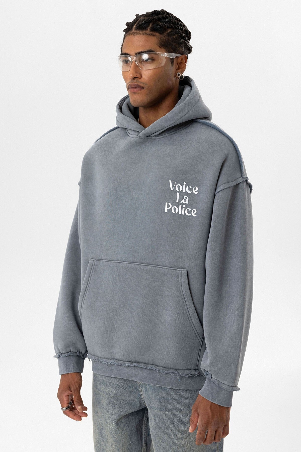 Oversized Hooded Sweatshirt with Back Print