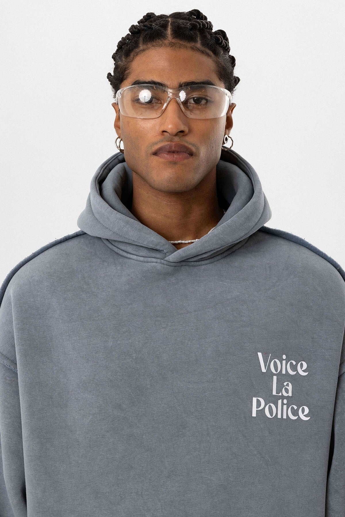Oversized Hooded Sweatshirt with Back Print