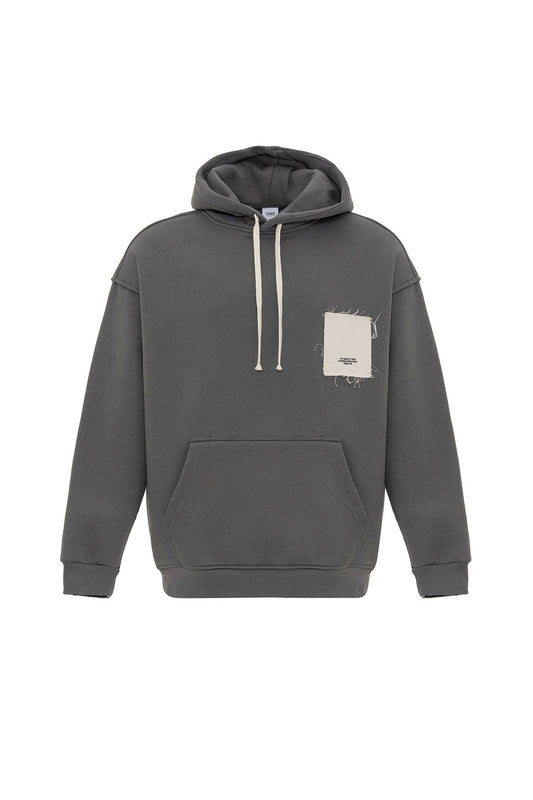 Label: Detailed Oversized Hooded Sweatshirt