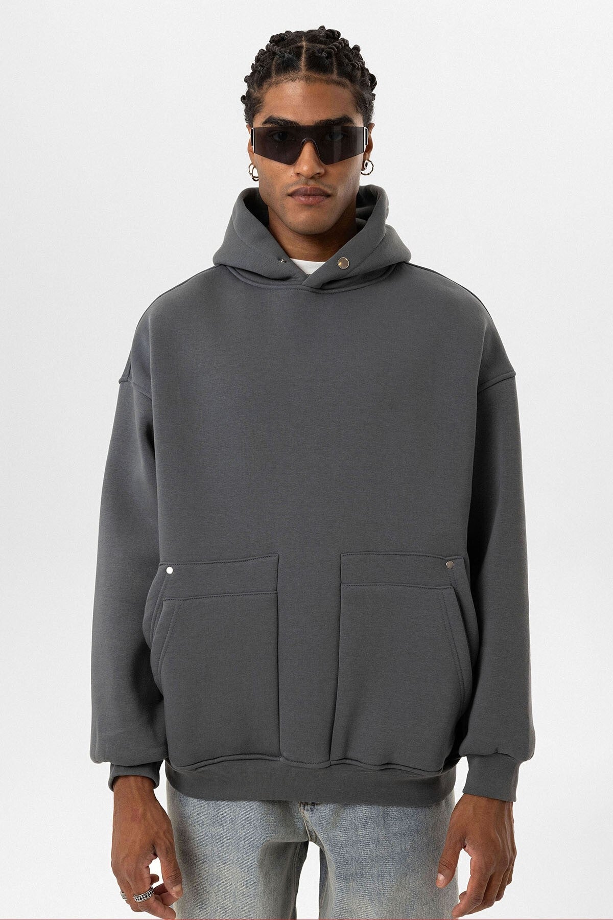Oversized Hooded Sweatshirt with Pockets