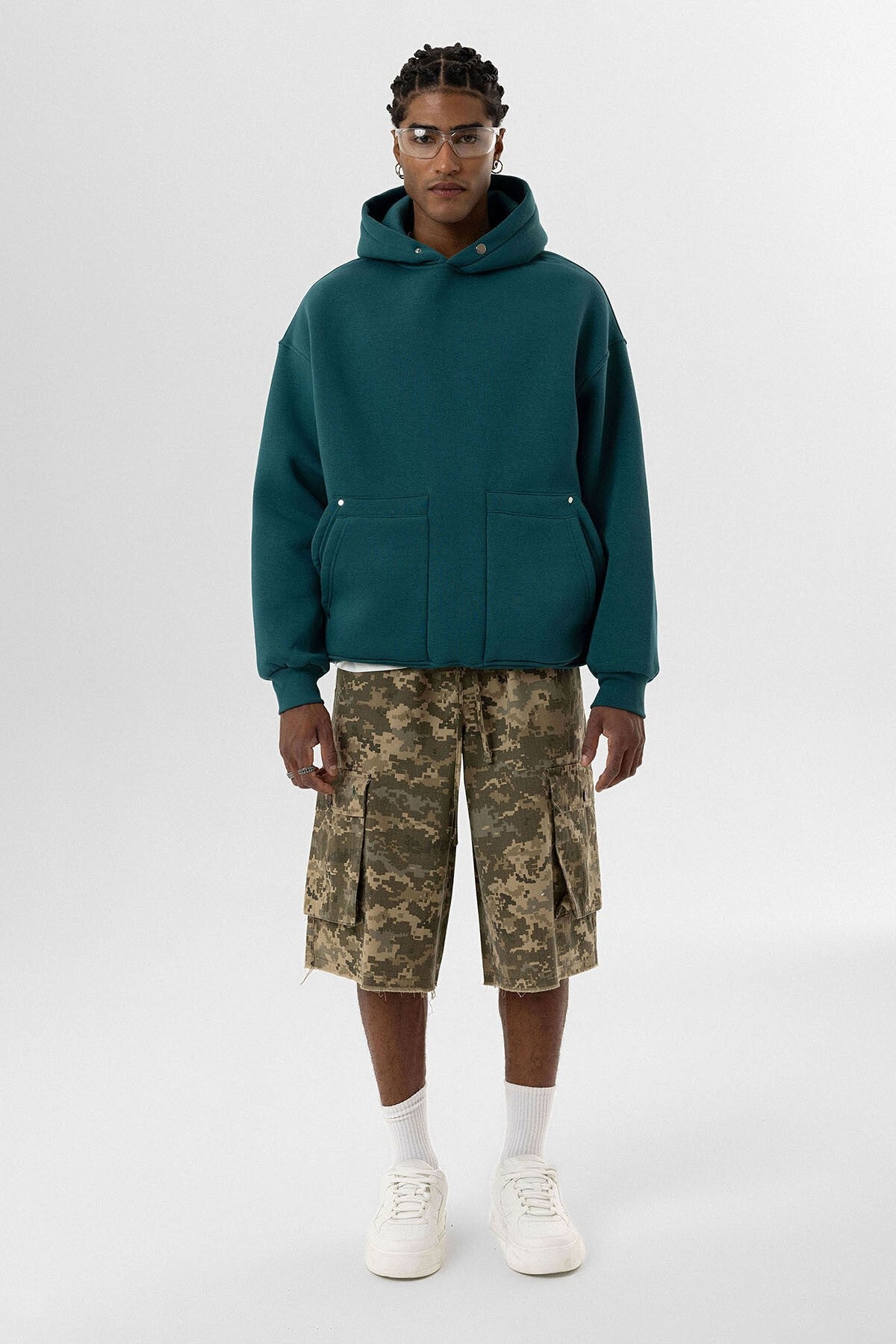 Oversized Hooded Sweatshirt with Pockets