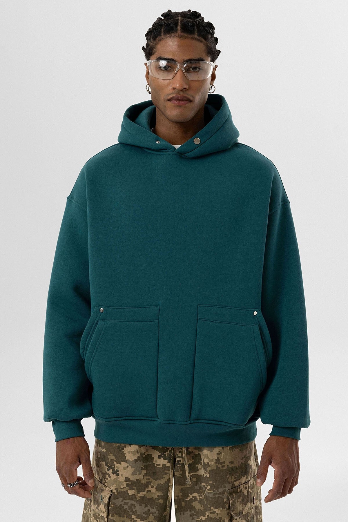 Oversized Hooded Sweatshirt with Pockets