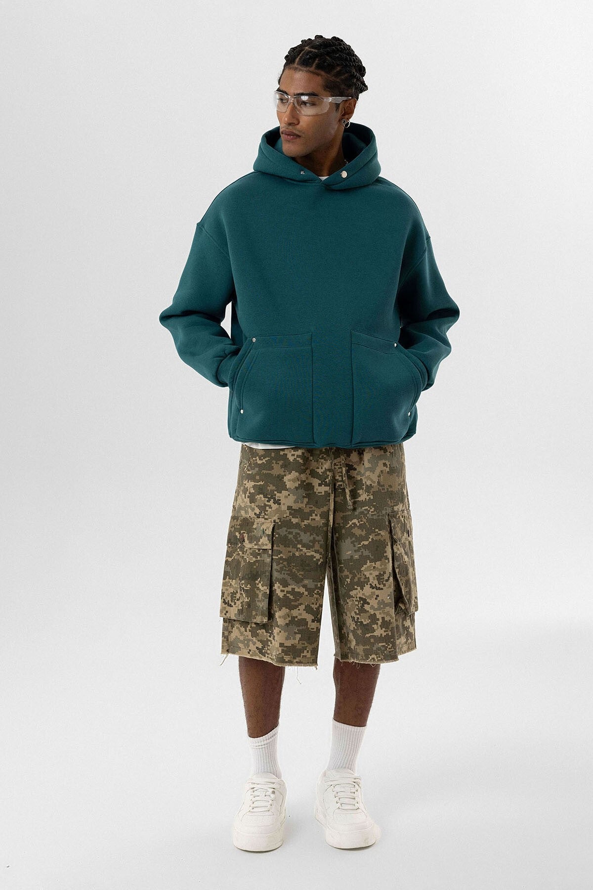 Oversized Hooded Sweatshirt with Pockets