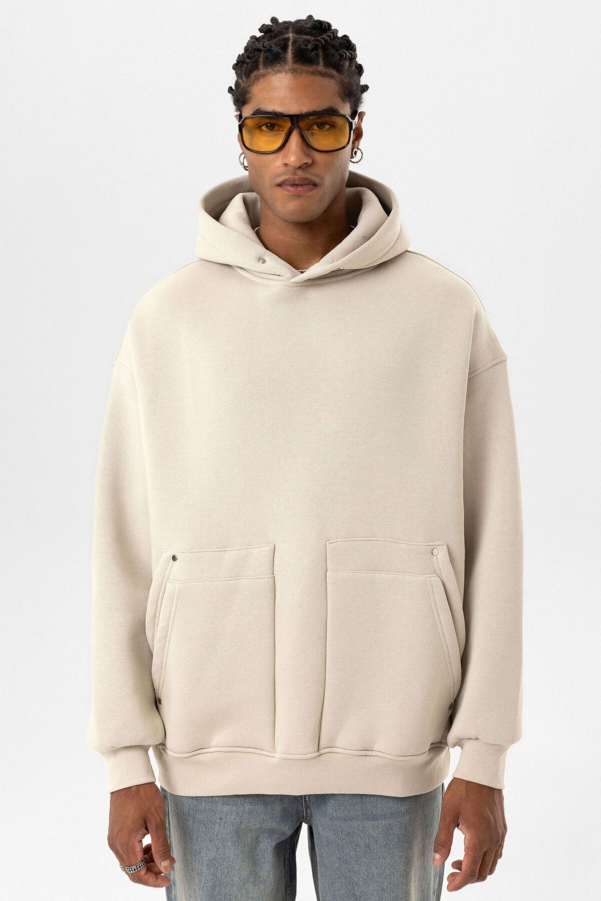 Oversized Hooded Sweatshirt with Pockets