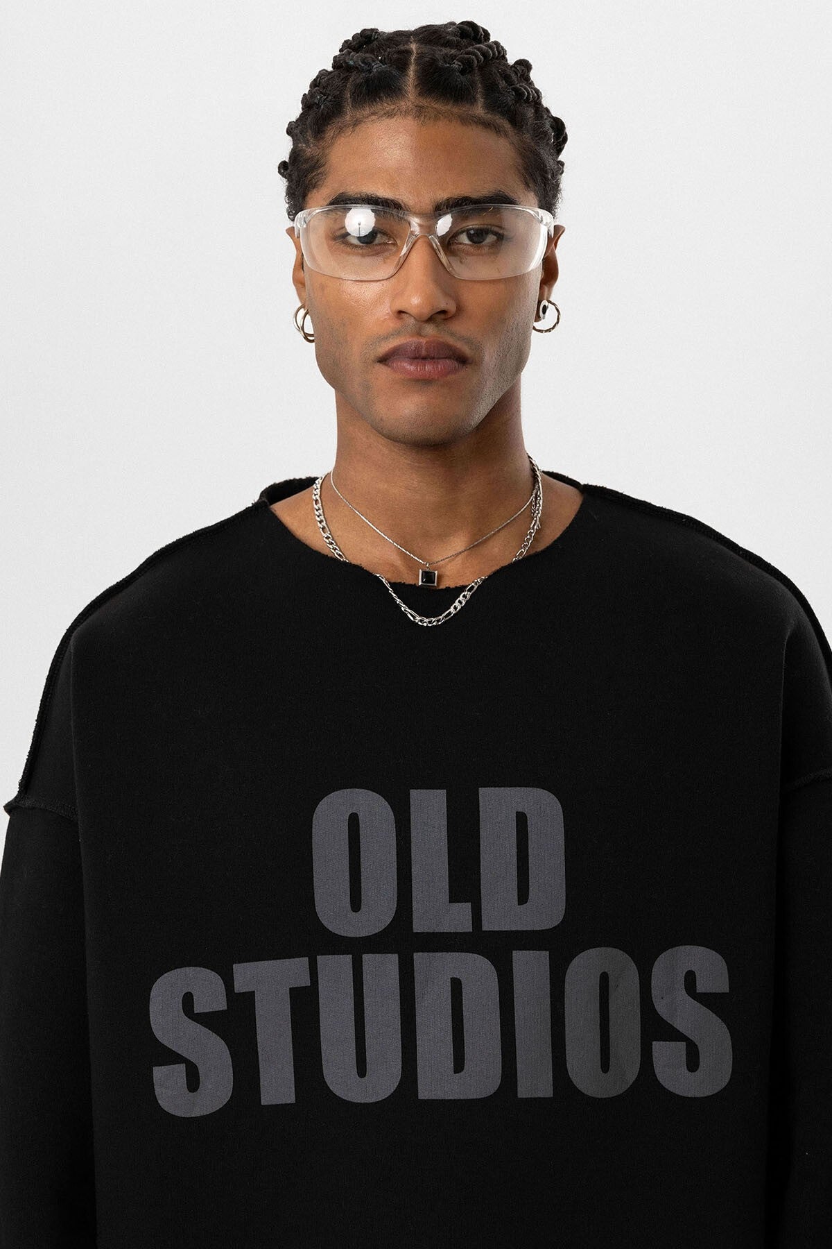 Oversized Sweatshirt with Stitching Details