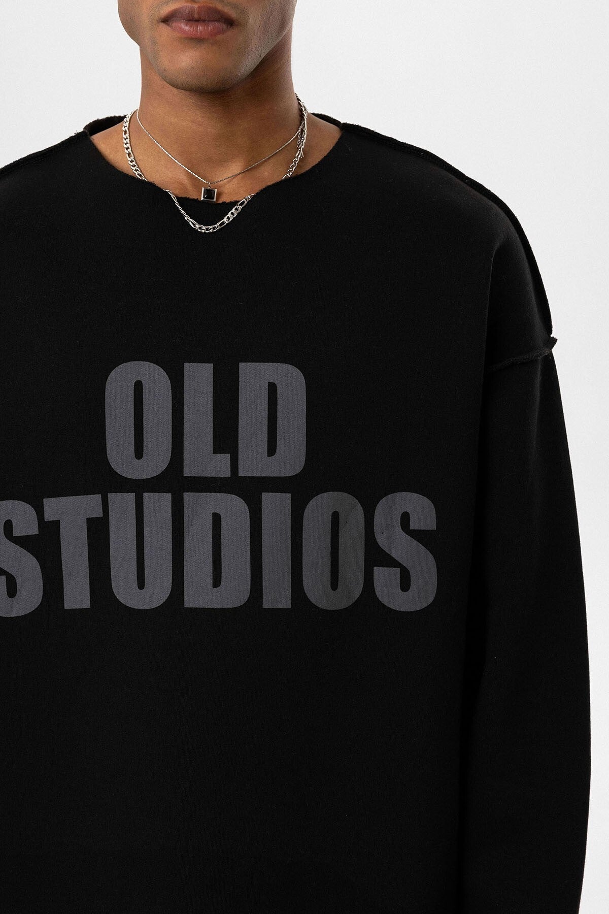 Oversized Sweatshirt with Stitching Details