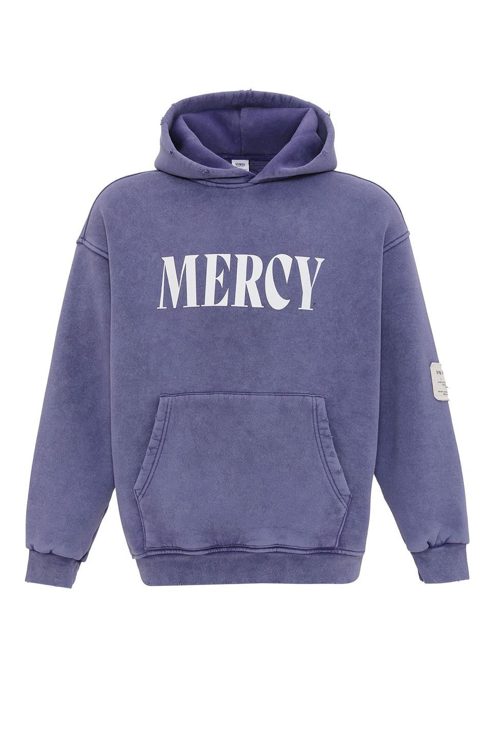 Oversized Sweatshirt with Card-Print Detail and Washed Finish