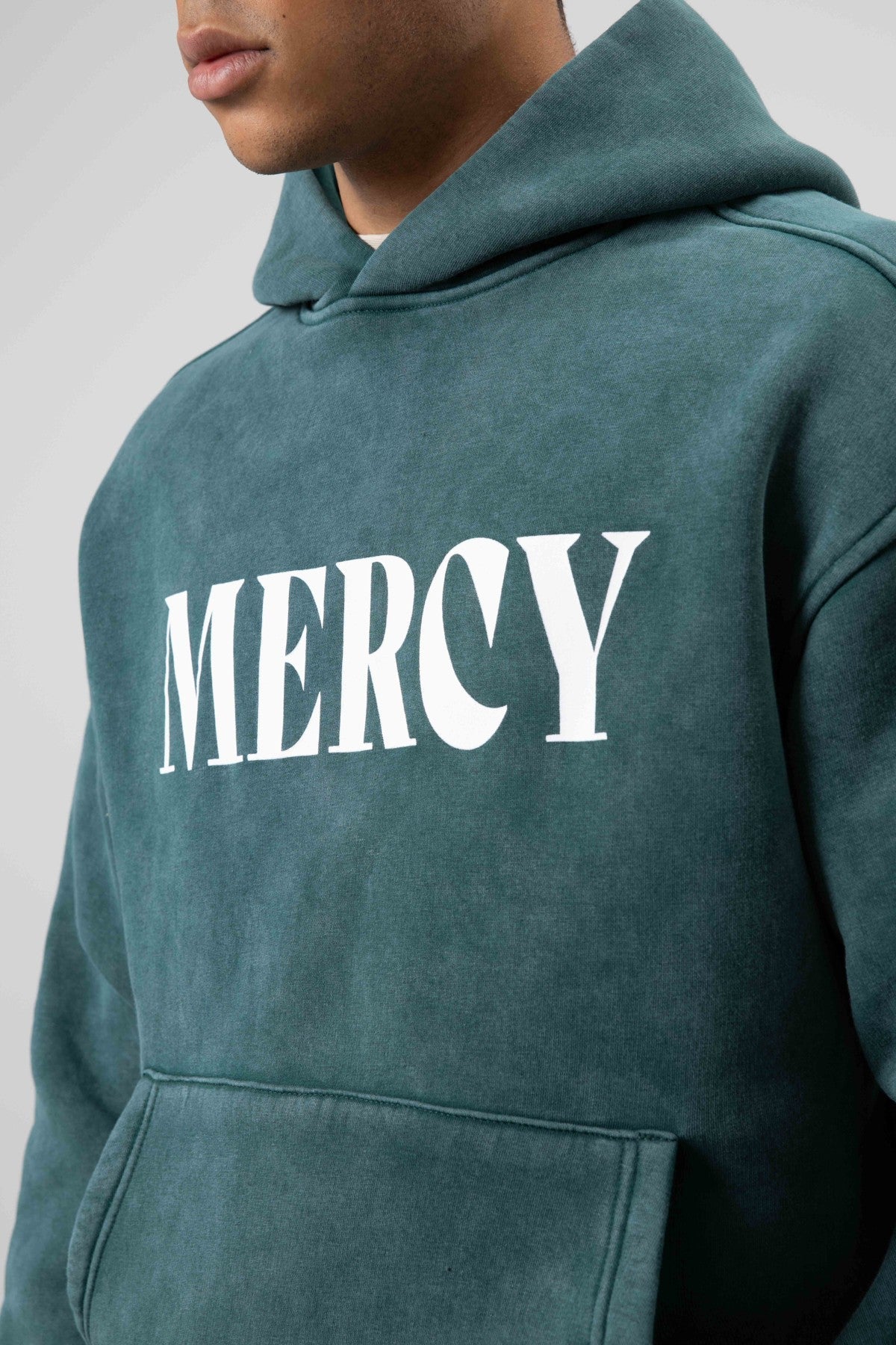 Oversized Sweatshirt with Card-Print Detail and Washed Finish
