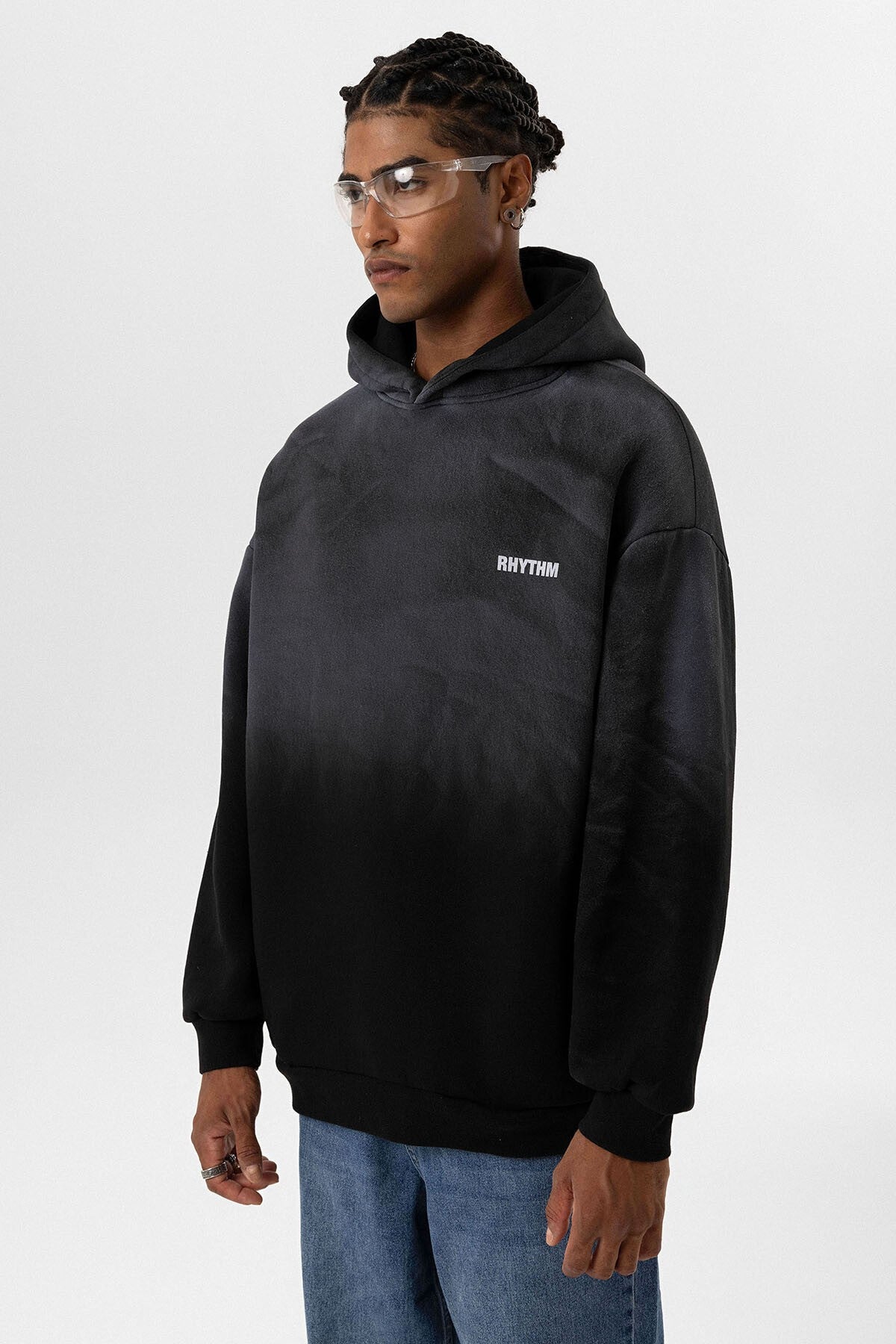 Oversized Hooded Sweatshirt with Back Print