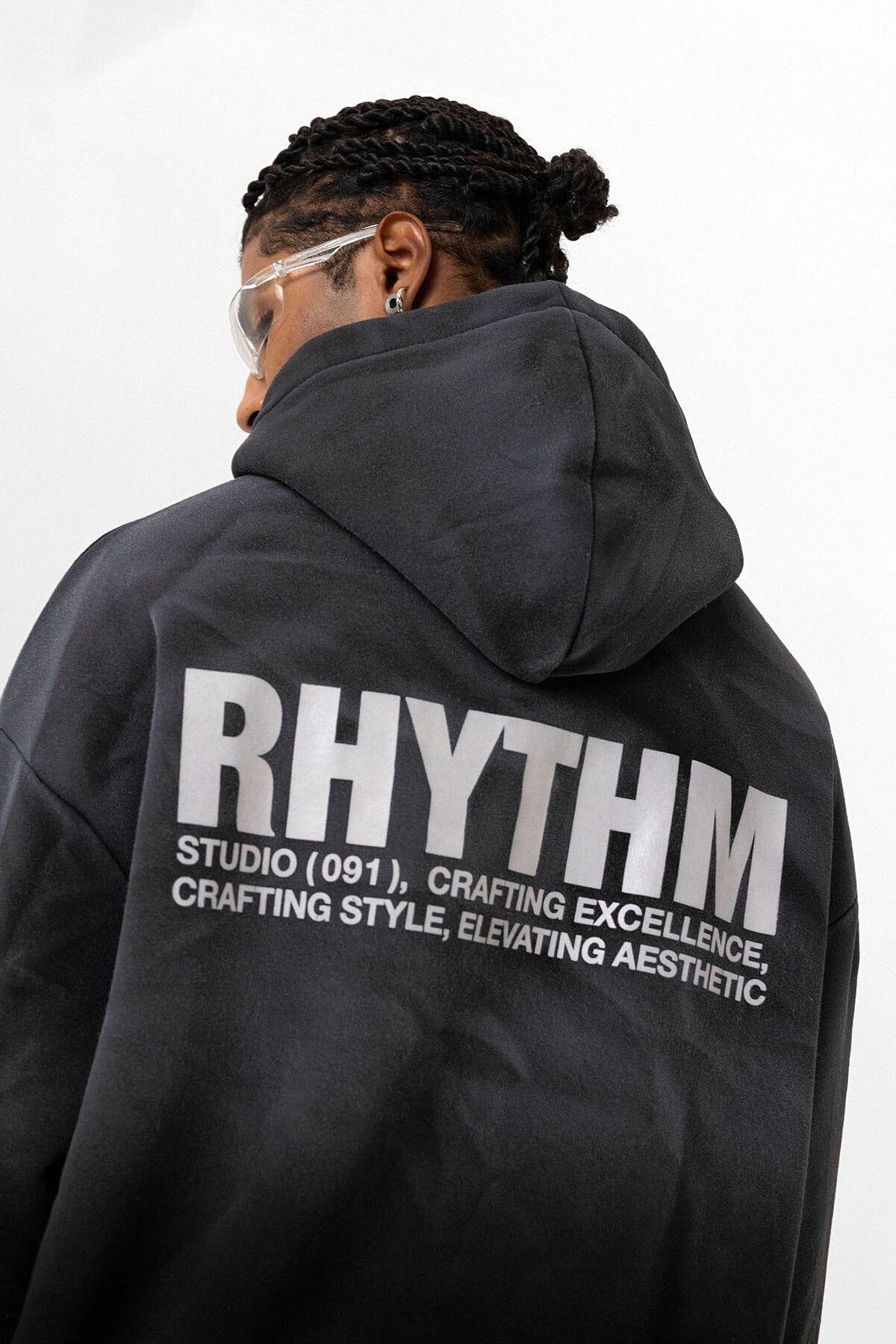 Oversized Hooded Sweatshirt with Back Print