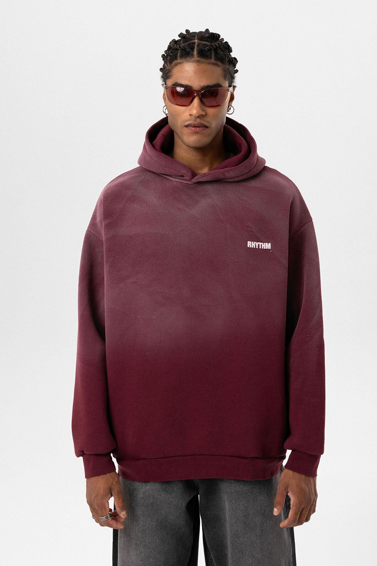 Oversized Hooded Sweatshirt with Back Print