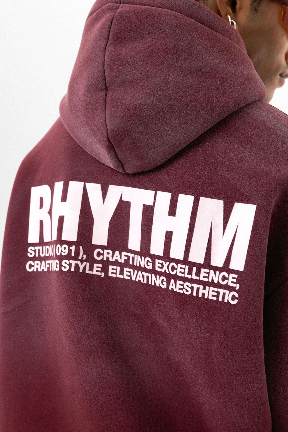Oversized Hooded Sweatshirt with Back Print