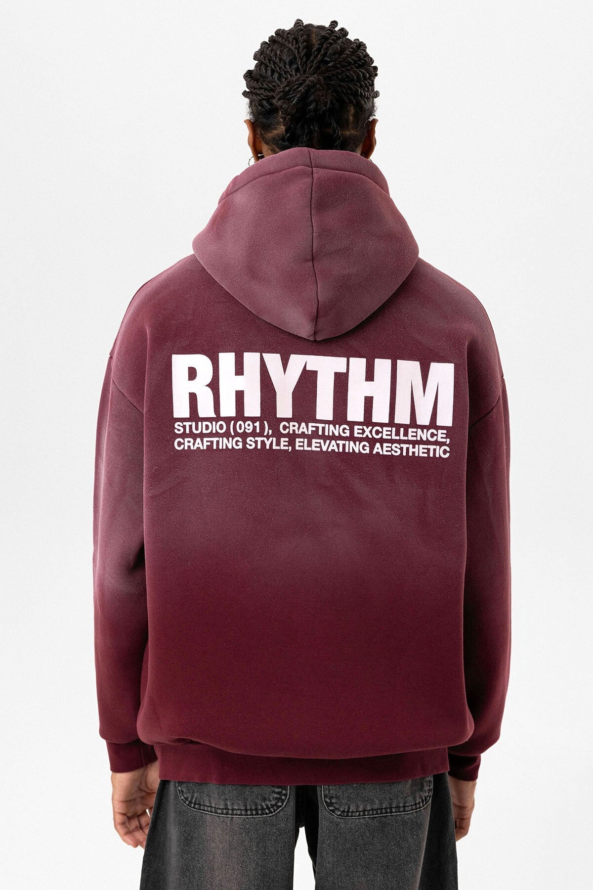 Oversized Hooded Sweatshirt with Back Print