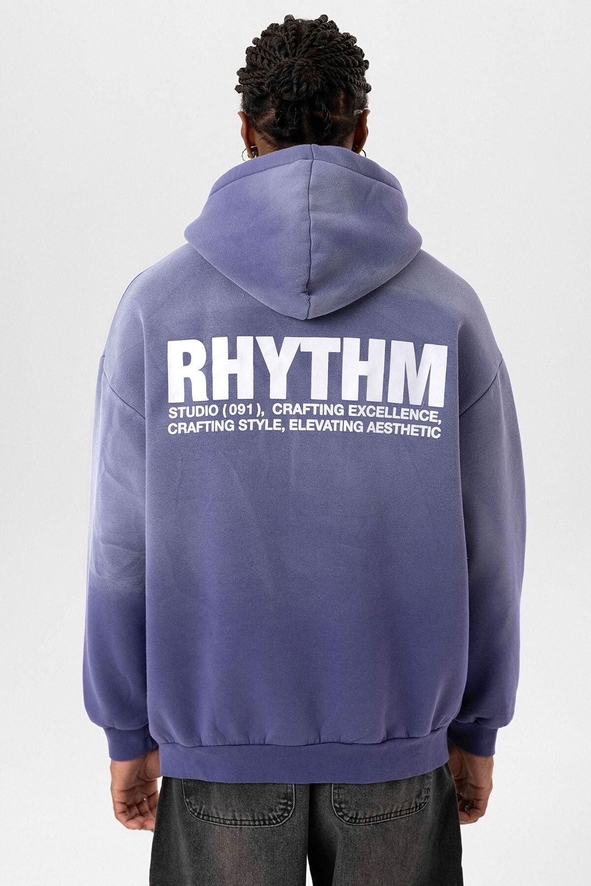 Oversized Hooded Sweatshirt with Back Print