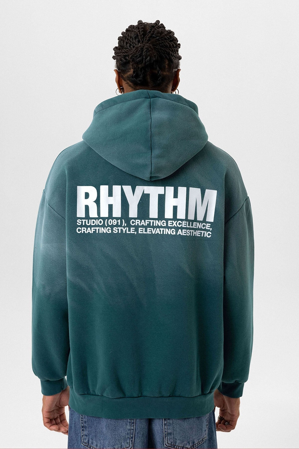 Oversized Hooded Sweatshirt with Back Print