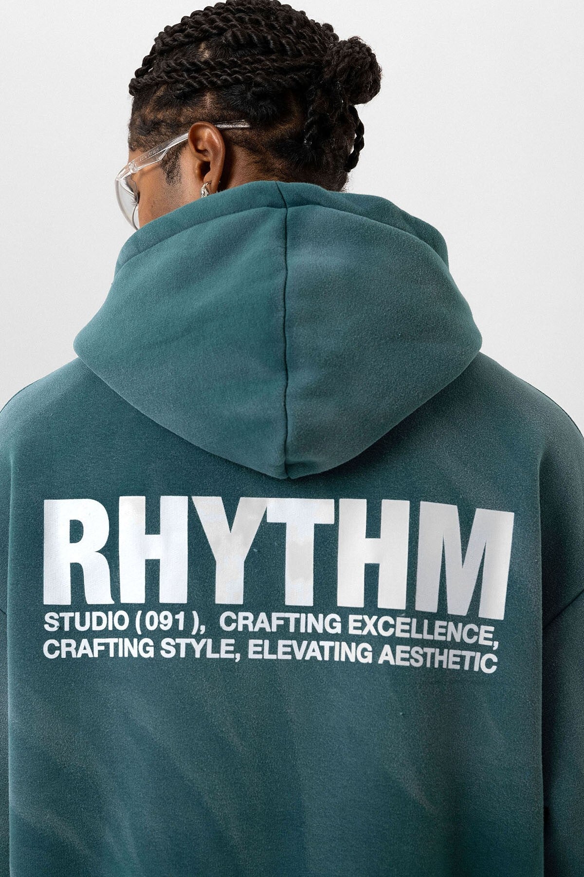 Oversized Hooded Sweatshirt with Back Print