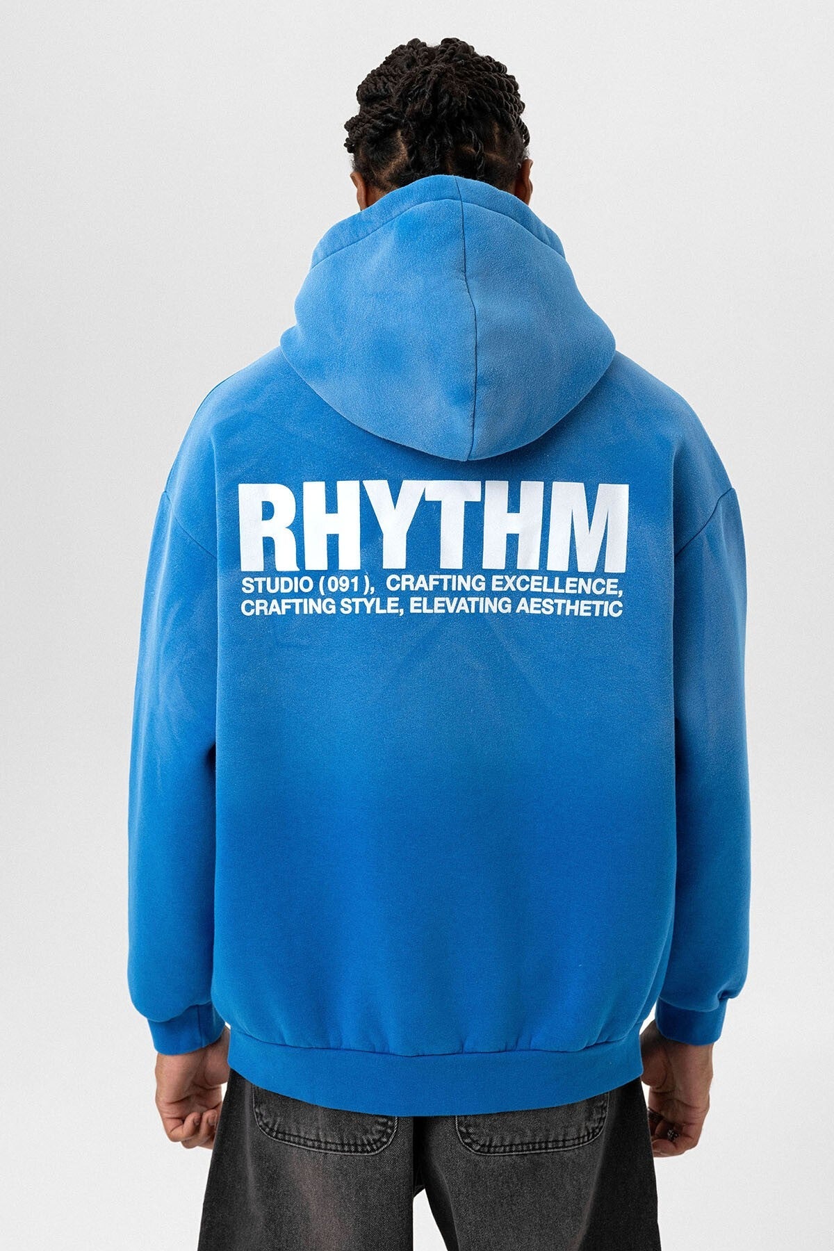 Oversized Hooded Sweatshirt with Back Print
