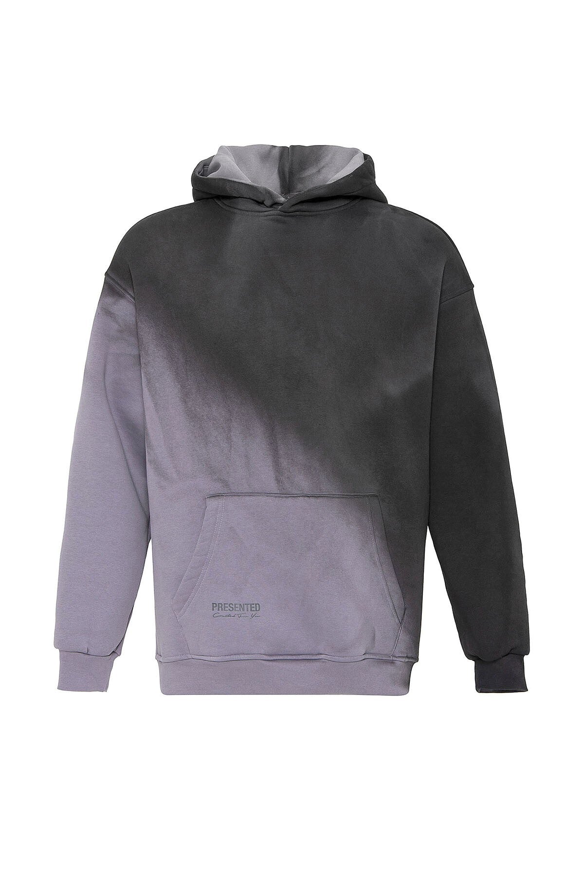 Oversized Hooded Sweatshirt with Color Gradient