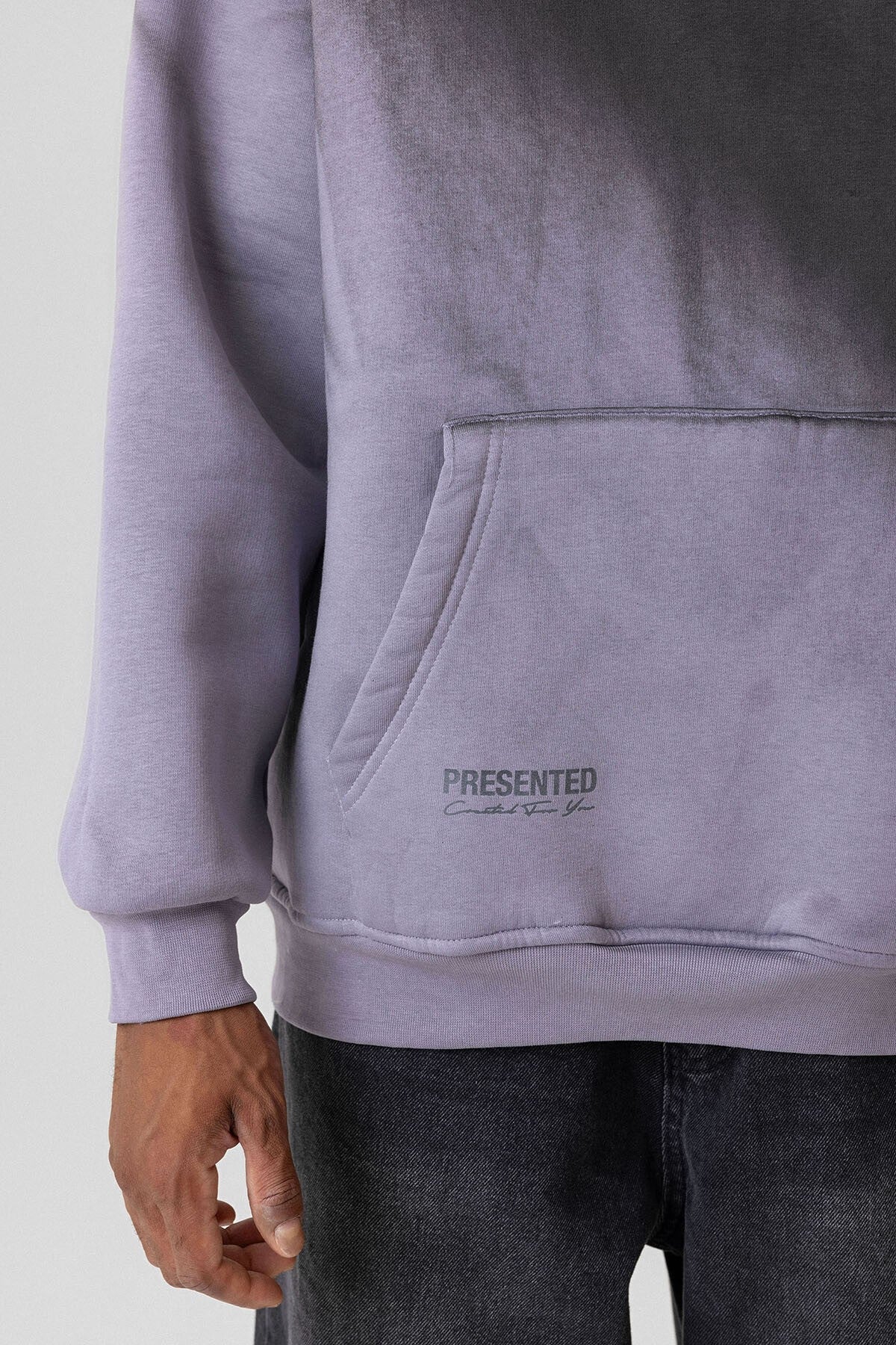 Oversized Hooded Sweatshirt with Color Gradient