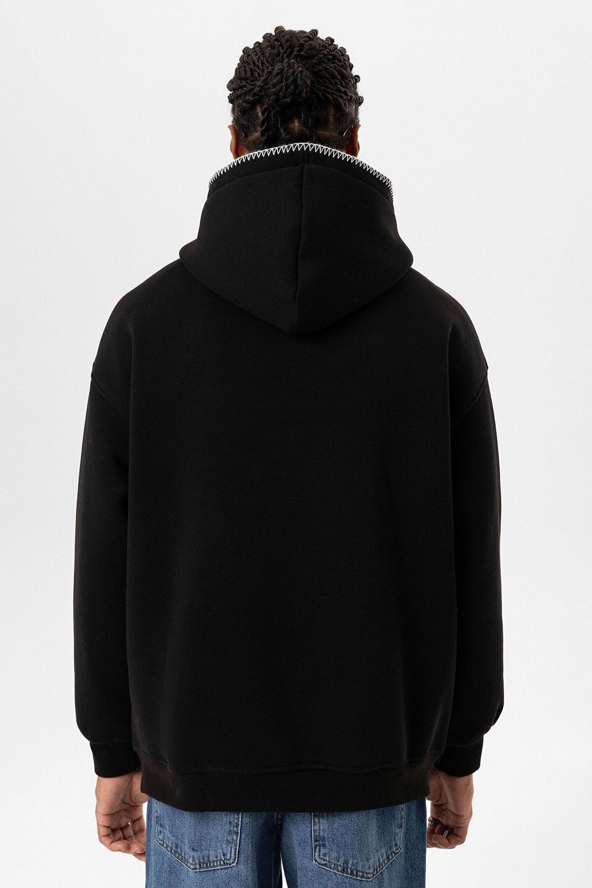 Printed Oversized Hooded Sweatshirt