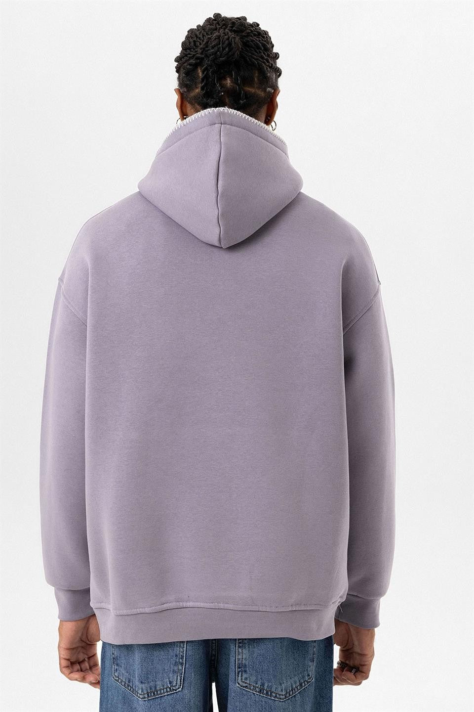 Printed Oversized Hooded Sweatshirt