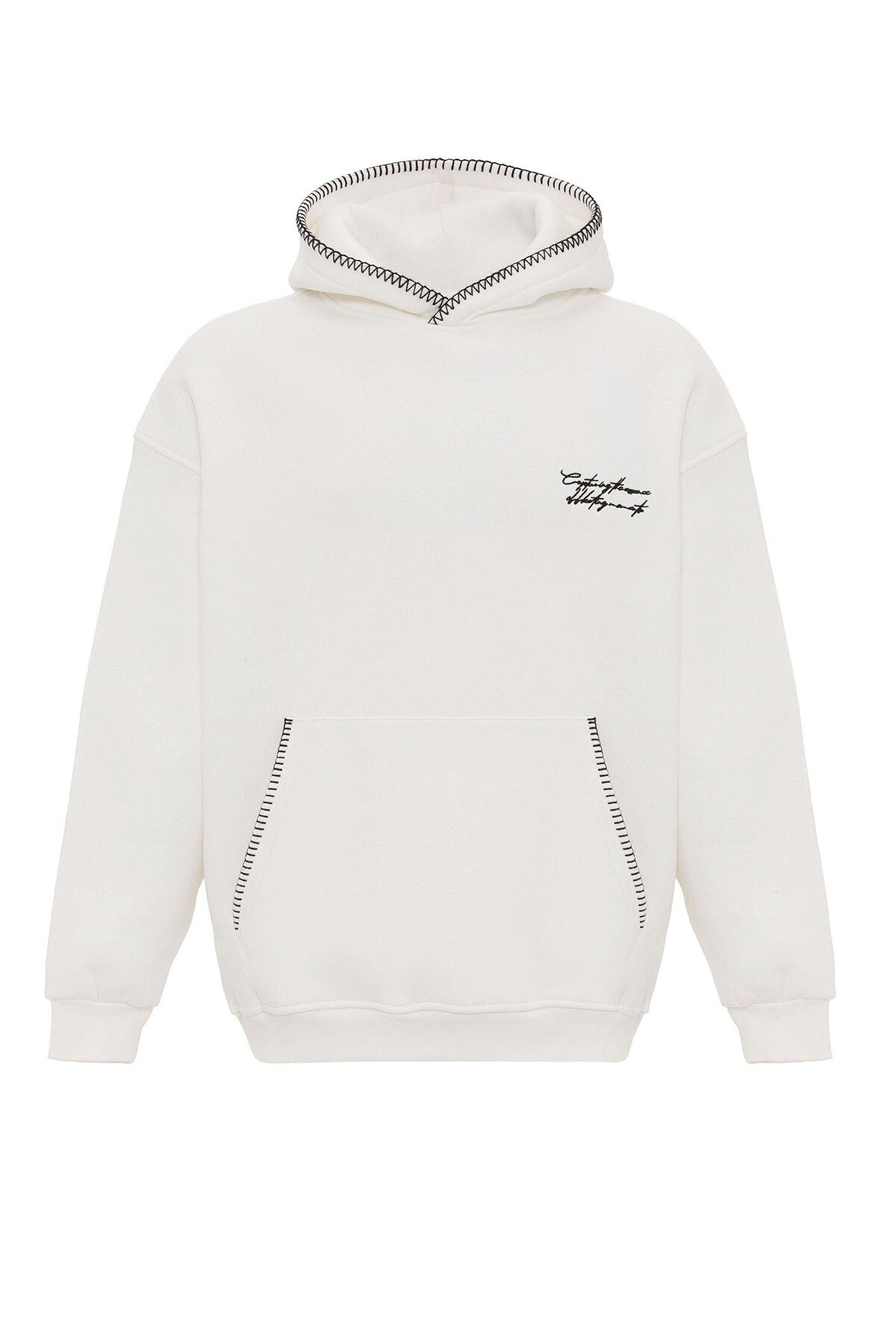 Printed Oversized Hooded Sweatshirt