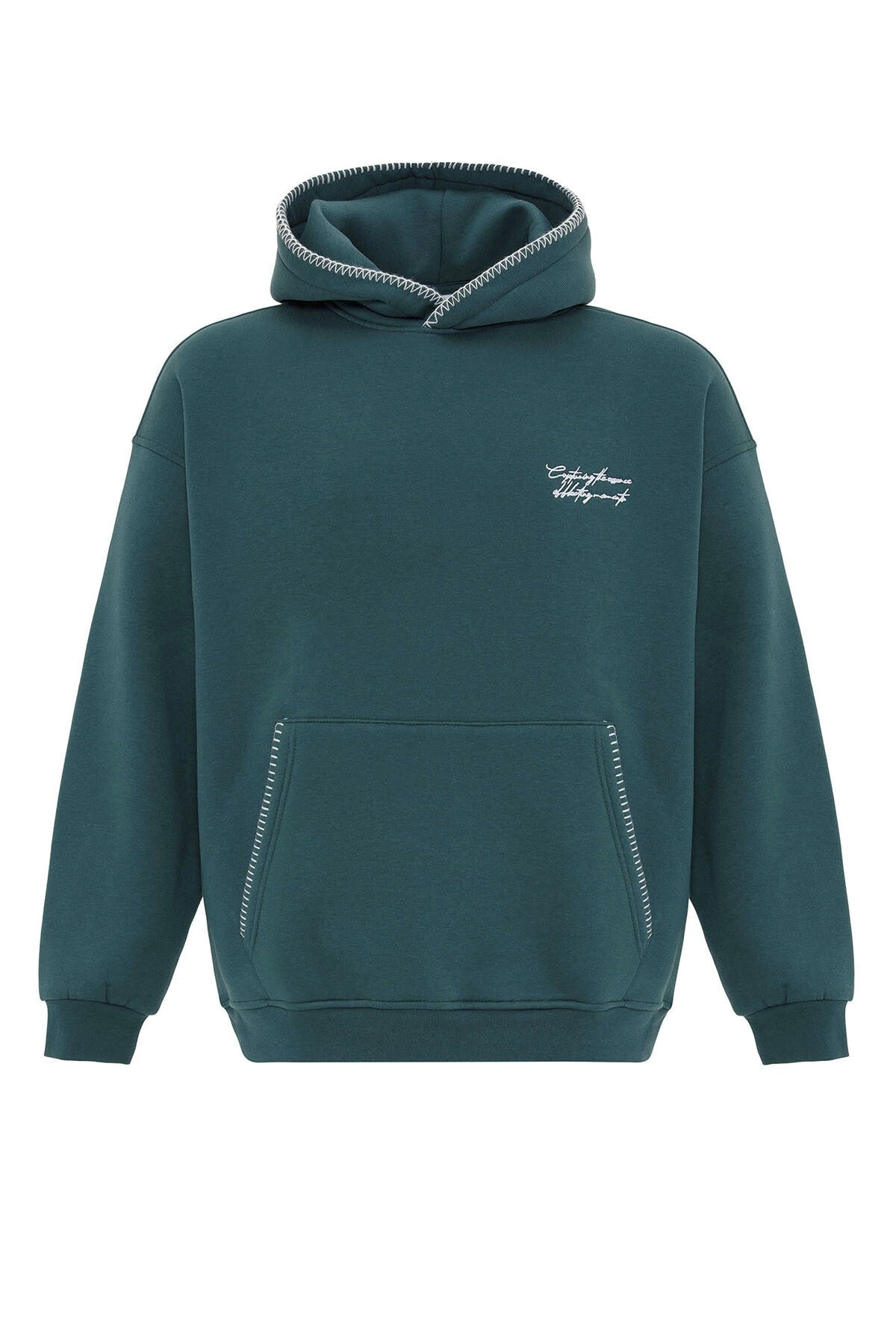 Printed Oversized Hooded Sweatshirt