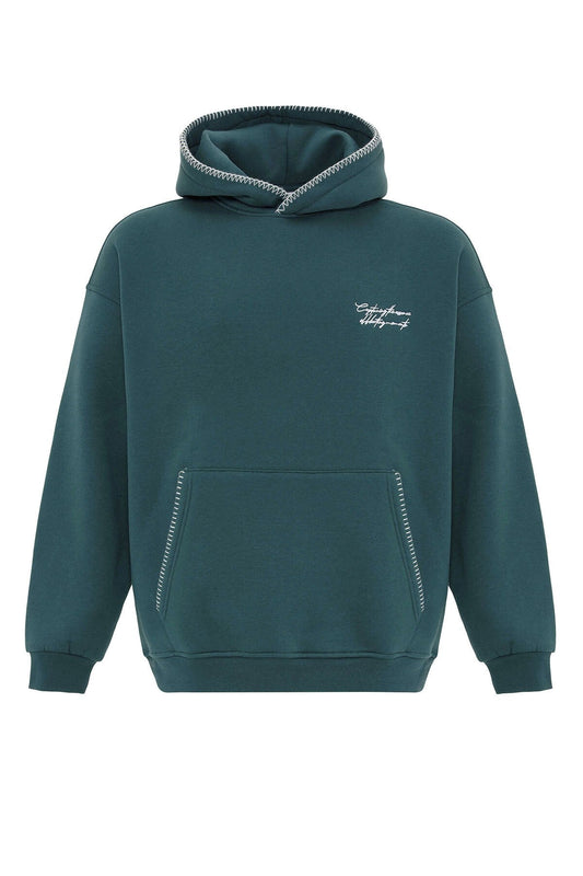 Printed Oversized Hooded Sweatshirt
