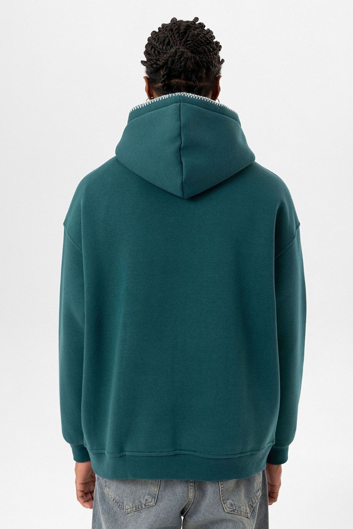 Printed Oversized Hooded Sweatshirt