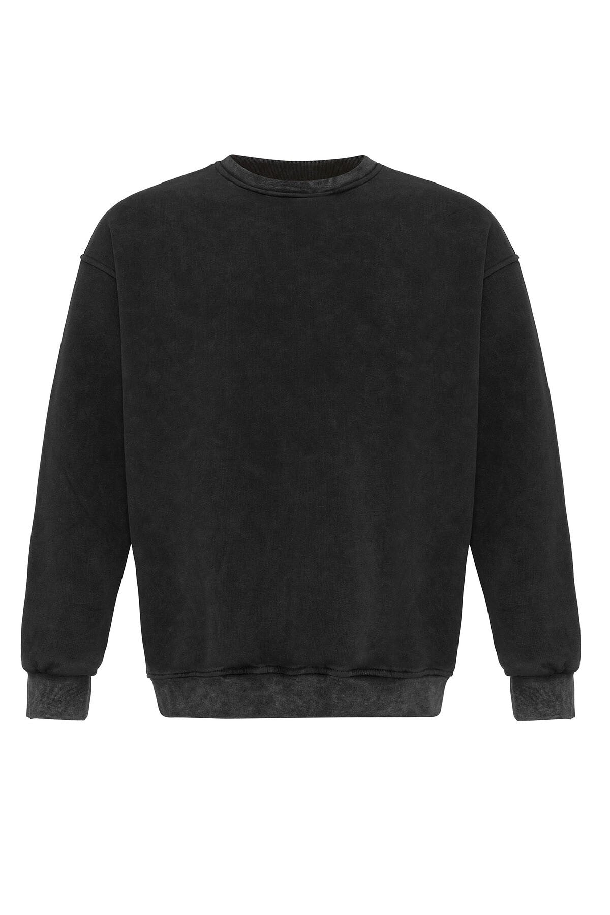 Machine-Washable Basic Oversized Sweatshirt