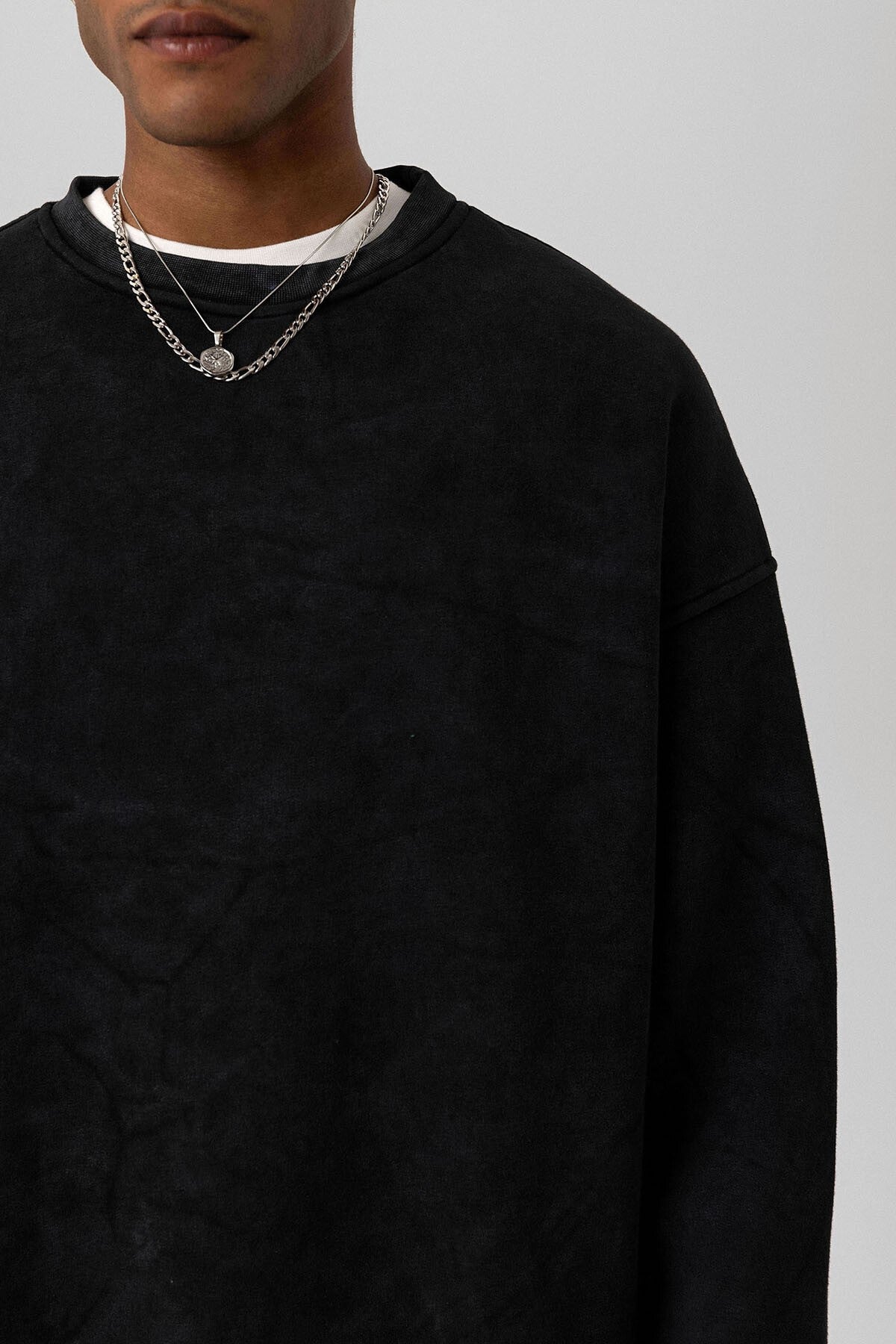 Machine-Washable Basic Oversized Sweatshirt