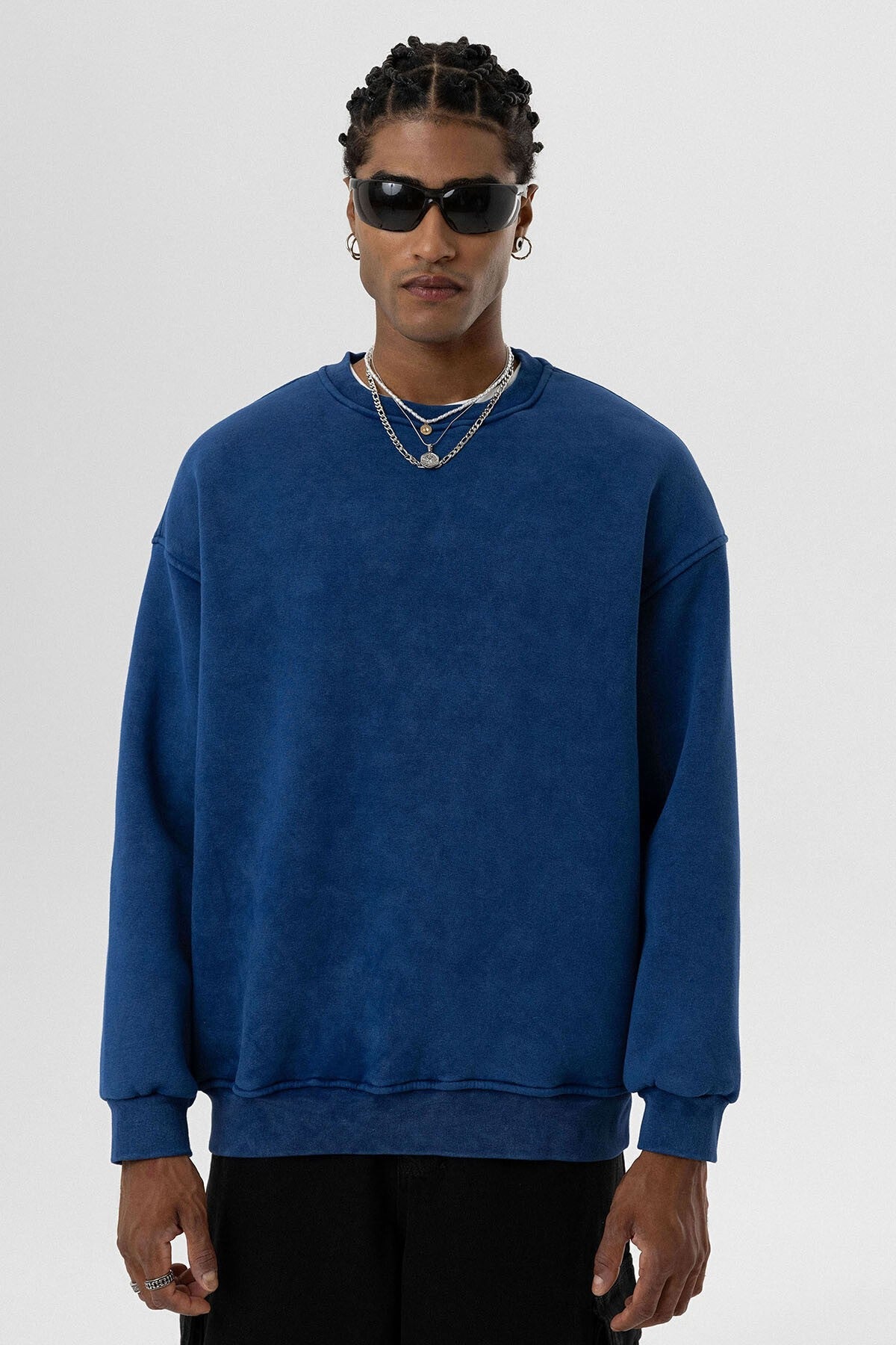 Machine-Washable Basic Oversized Sweatshirt