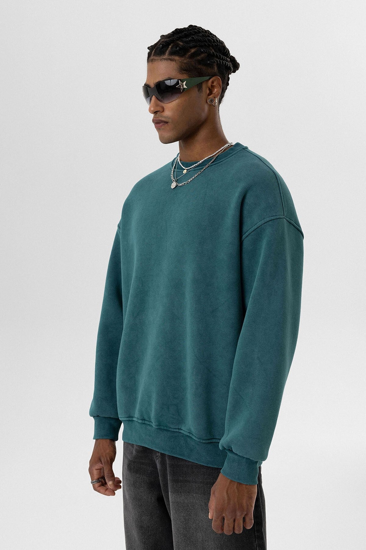 Machine-Washable Basic Oversized Sweatshirt
