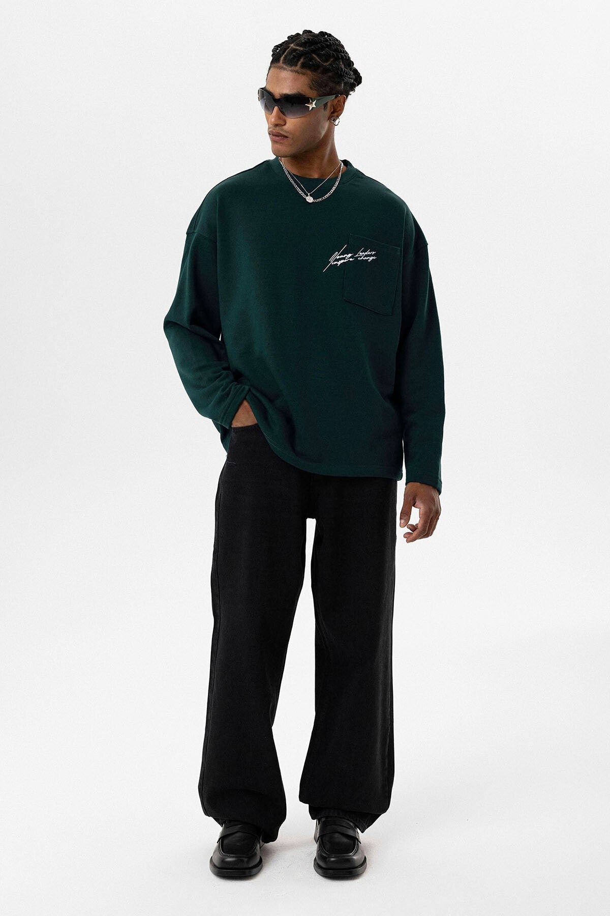 Oversized Sweatshirt with Pockets