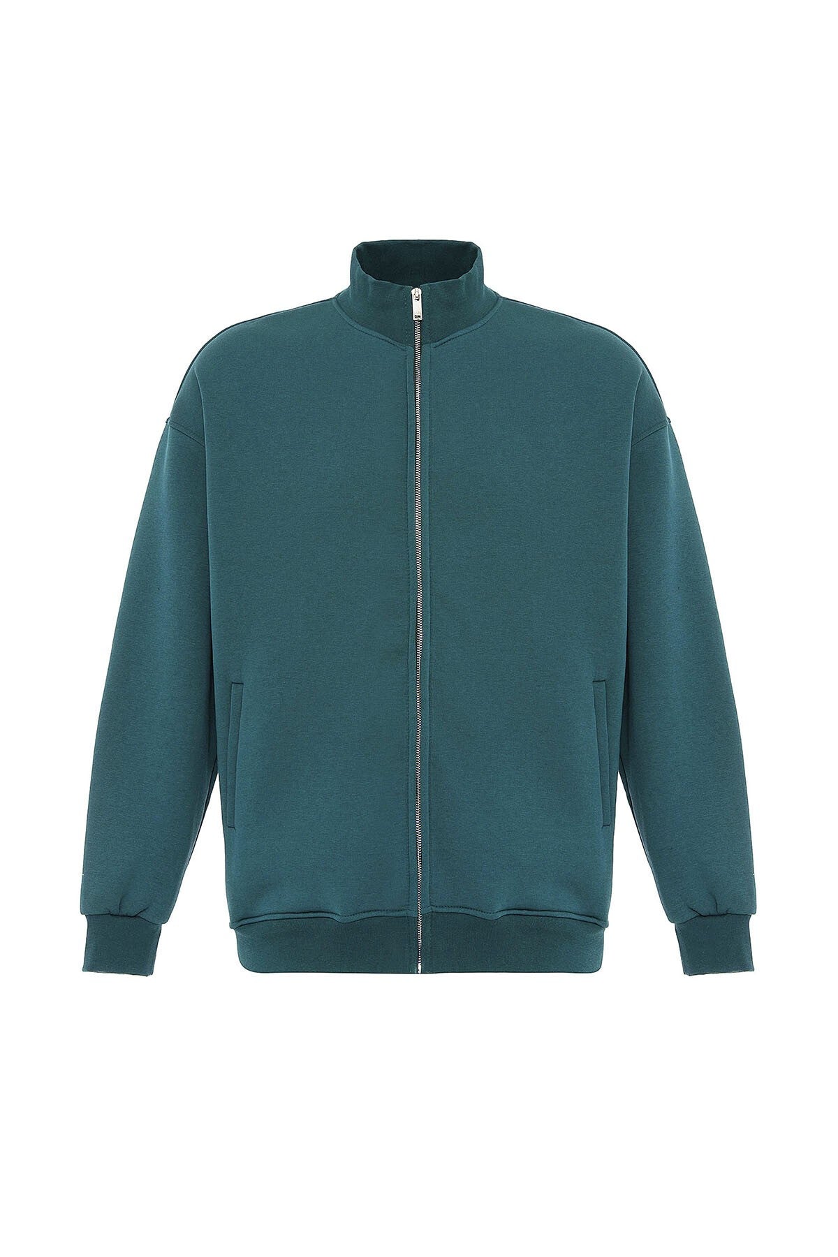 Basic Oversized Sweatshirt with Zipper