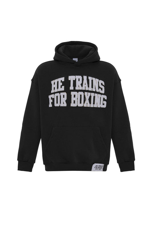 Oversized Hooded Sweatshirt with Printed Design