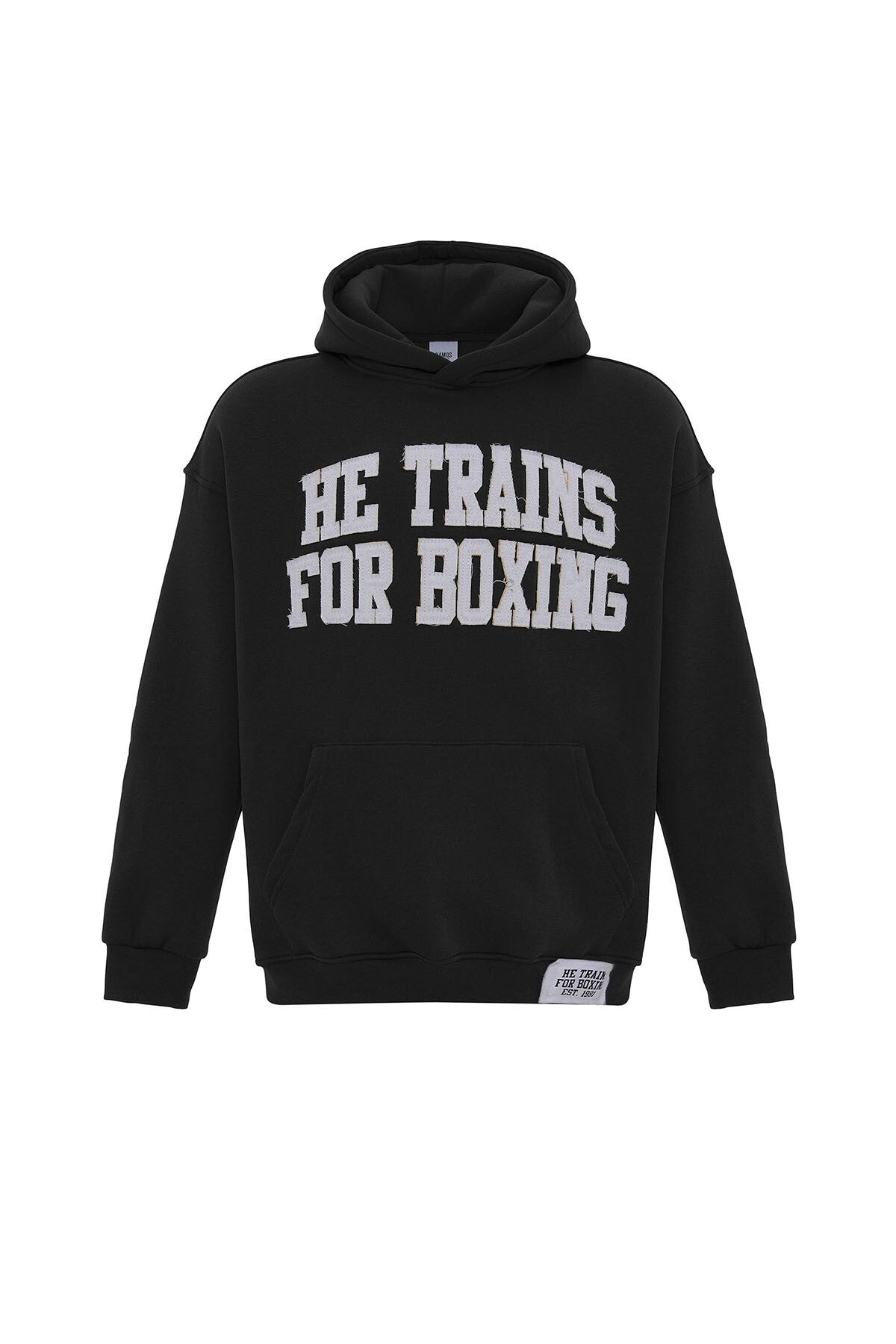 Oversized Hooded Sweatshirt with Printed Design