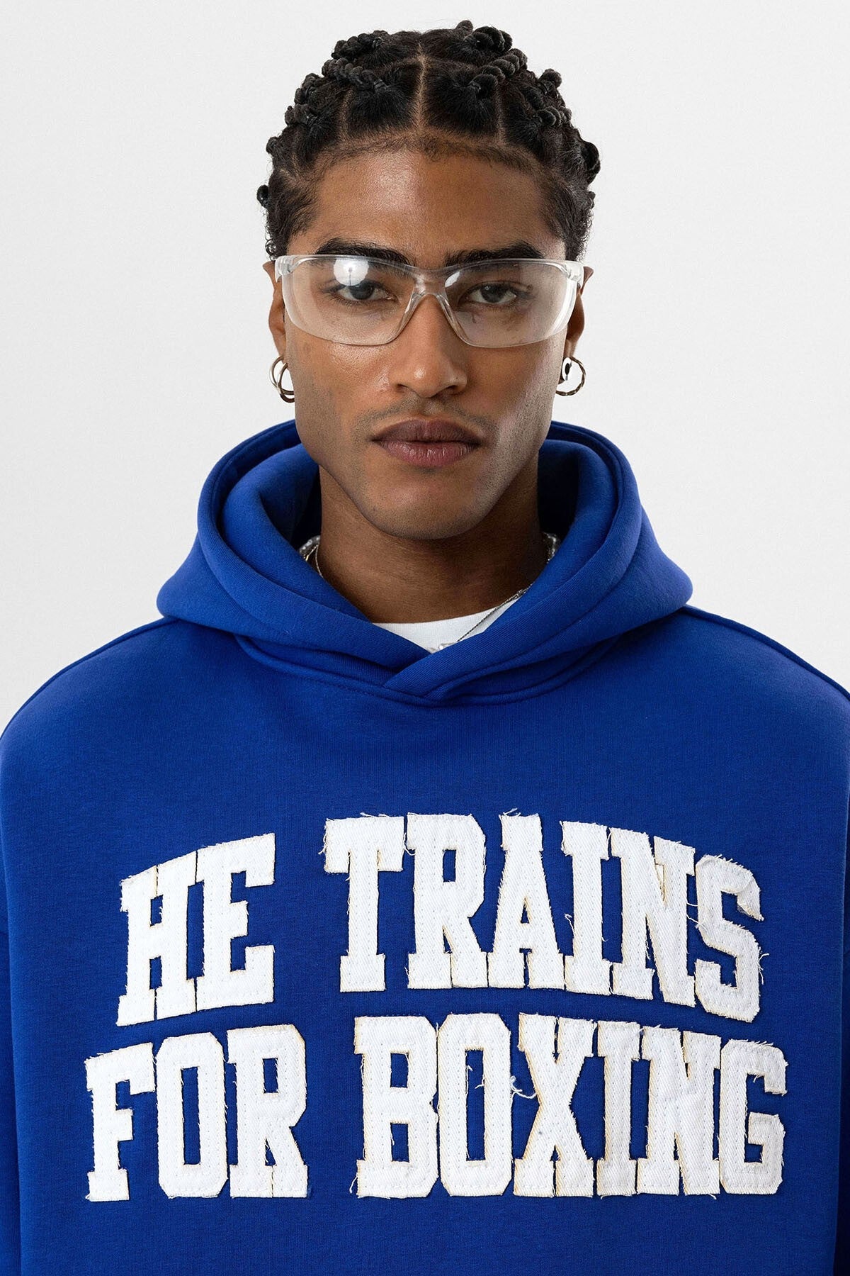 Oversized Hooded Sweatshirt with Printed Design